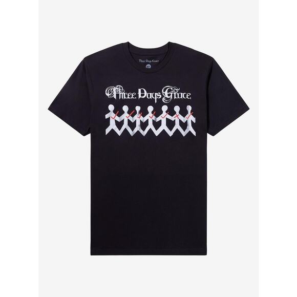 NWT Hot Topic Three Days Grace One-X Paper People T-Shirt in Black size Medium - Picture 1 of 8